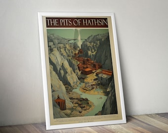 The Final Empire, The Pits of Hathsin , Lord Ruler - Mistborn -  Vintage Travel Poster - Fantasy Fan Wall Art