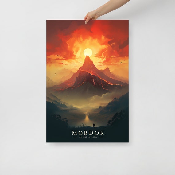 Mordor Travel Poster: Mount Doom, Lord of the Rings Wall Art - Etsy