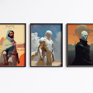 Dune Portrait Poster Set: Arrakis Fantasy Wall Art
