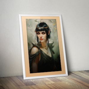 Shadowheart Vintage Portrait Poster - DnD - Baldurs Gate III - Fantasy Fan Wall Art - Geek gifts