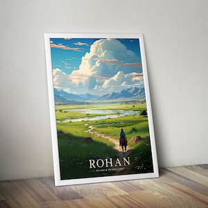 Rohan - Vintage Reiseposter - Herr der Ringe - Mittelerde - Fantasy Fan Wandkunst