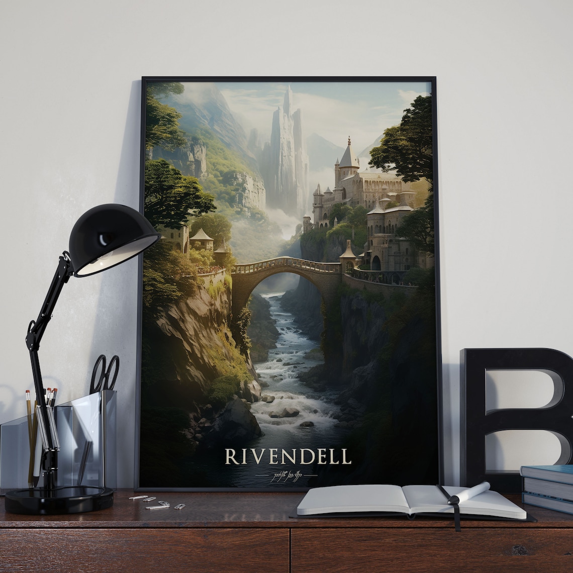 Rivendell - Vintage Travel Poster - Lord of the Rings , Middle Earth ...