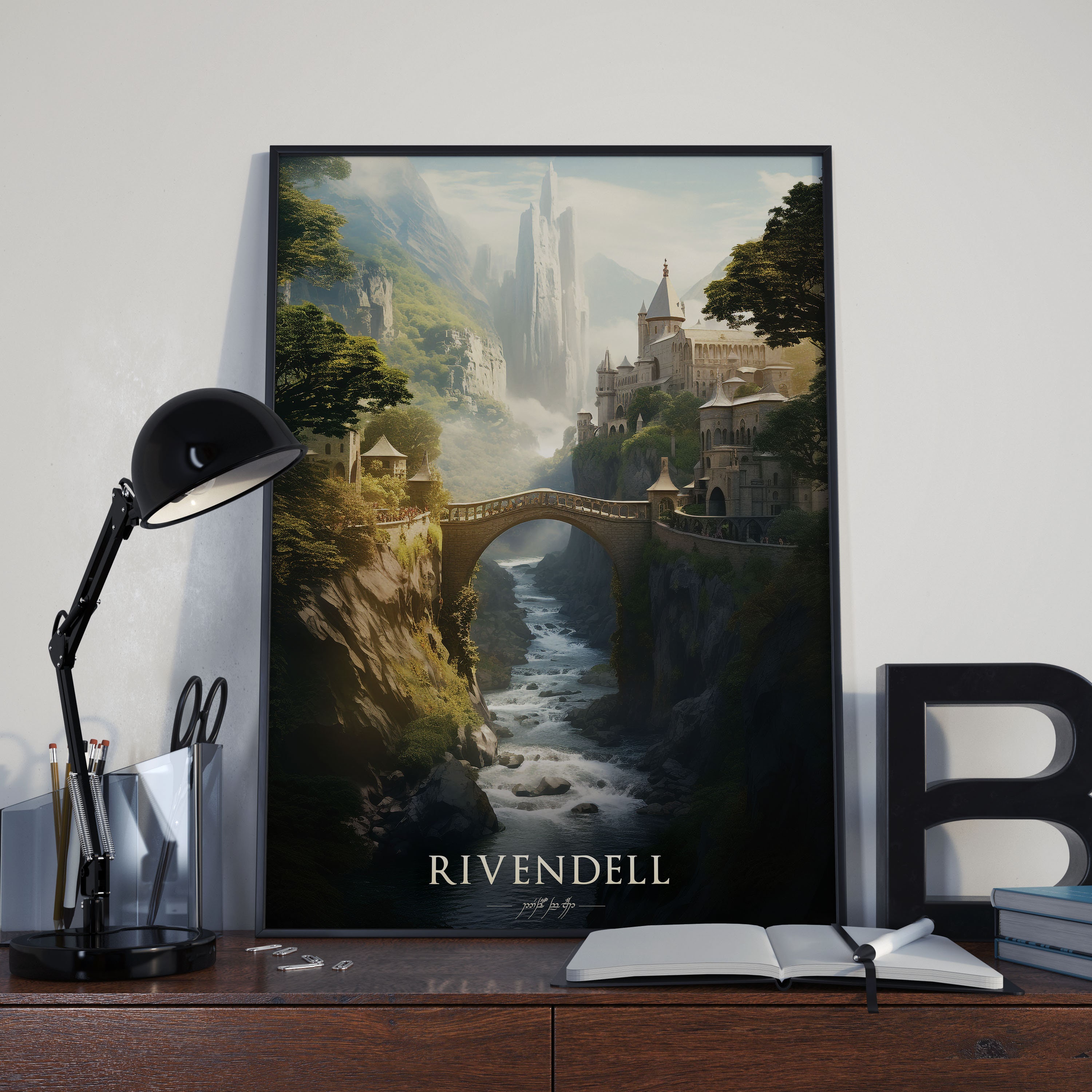 Rivendell - Vintage Travel Poster - Lord of the Rings , Middle Earth ...