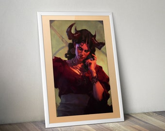 Karlach Cliffgate Portrait Poster: Baldur's Gate III Fan Art