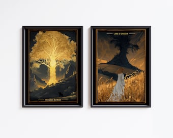 Elden Ring Poster Set: Shadow of the Erdtree, Fantasy Gamer Wall Art