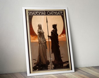 Stormlight Archive - Shadesmar Oathgate | Way of Kings | Cosmere | Coppermind | Fantasy Wall Art - Vintage Travel Poster | Brandon Sanderson