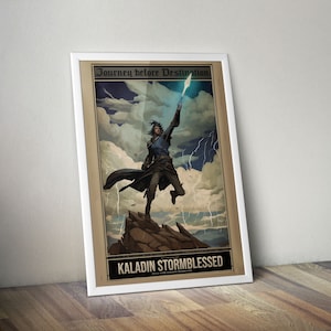 Stormlight Archive - Kaladin Stormblessed | Way of Kings | Cosmere | Coppermind | Fantasy Wall Art Vintage Travel Poster | Brandon Sanderson