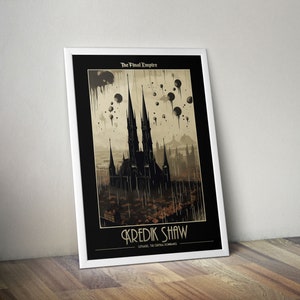 El imperio final, Kredik Shaw, Lord Legislador - Mistborn - Póster de viaje vintage - Arte mural de fantasía