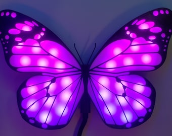 Mini Luminária Noturna Borboleta Arco-Íris