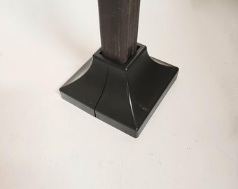 1" Outdoor Post stair step railing base skirt cosmetic covers posts banister legs Snap ON use with New or Old Handrails. Black ABS plastic