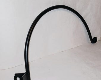 XL 16" BIG Plant Hooks Corner Bracket mounts to outside posts 90* corner Hang Baskets outdoor solar lights lamps. Interior/exterior Black