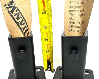 No Welding 1" Railing post Repair 3 3/4" h 2 pk Outdoor Metal loose rusted Posts 1" solid or hollow Slip fits inside Bracket! PAT P
