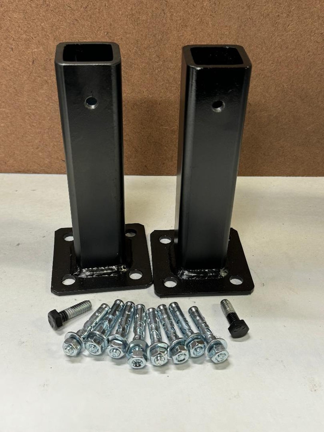 Railing REPAIR 2 Pk Kit 5 1/4 Step Stair Feet Loose Rusted Out 1 Legs/posts. Hollow or Solid No