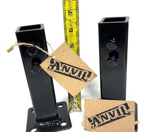 Handrail Post Repair Base – Black Powder Coated, No Welding (2 Pack)
