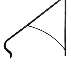 Handrail Outdoor Grab bar lamb tongue design rail end wrought Iron 22&quot; 1-2 step staircase porches Interior Railings Black paint w hardware