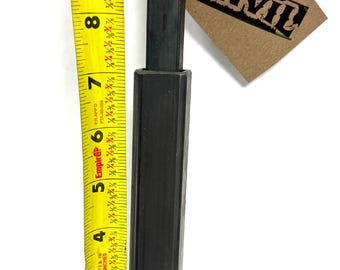 Handrail Repair steel 7" post mount Replacement No welding slips inside 1" broken POSTS-anchor back into concrete Black paint