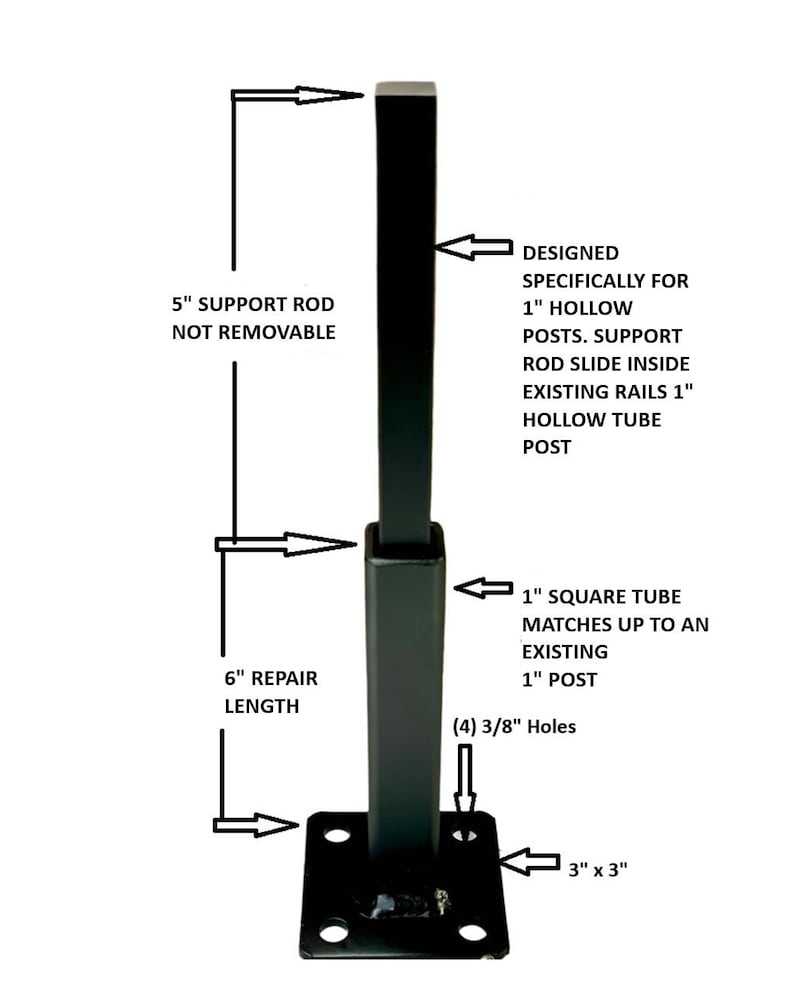 Structural Railing Post Base Railing Post Repair Base for 1