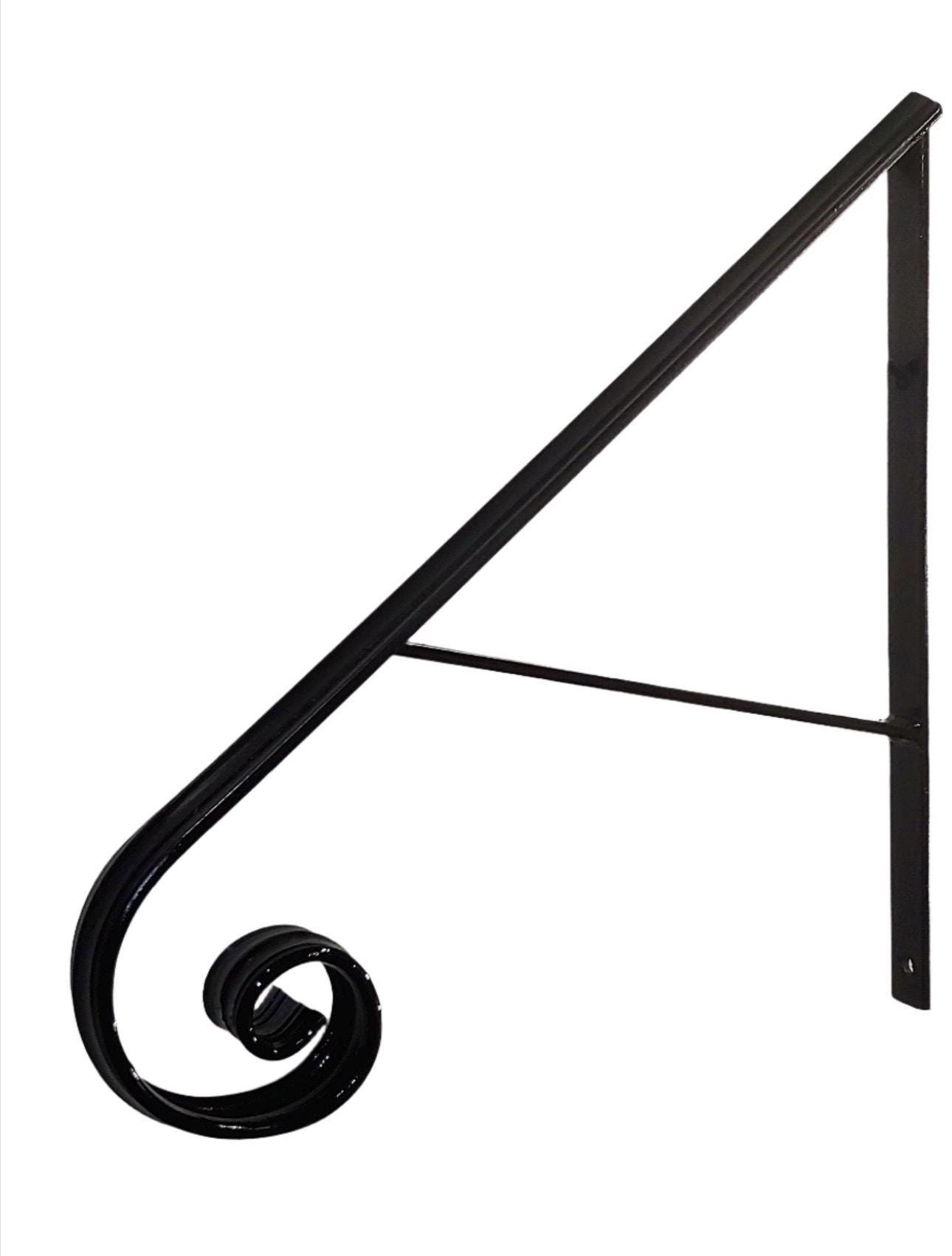 Hand Forged Stair Railing With Circle Design, Black Painted Finish - Etsy