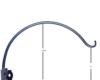 14" Corner Bracket hooks for Hanging outdoor solar lights lamps. Painted black. SAVES space!!Pockets in any corners.