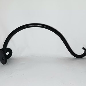 9" Hooks for Hanging plants outdoor solar lights lamps. Painted black. Pockets into any corner! 90 Degree Corner Bracket Space saver