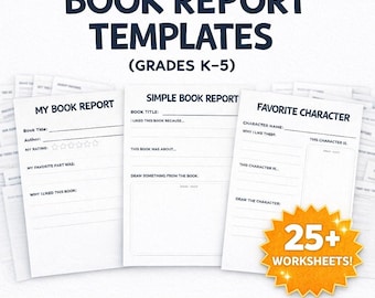 Book Report Templates K–5 | Printable Worksheets | Reading & Writing Activities