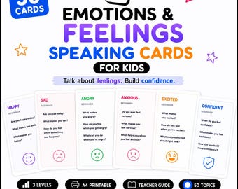 ESL Speaking Cards for Kids | 50 Conversation Topics | Speaking Activity