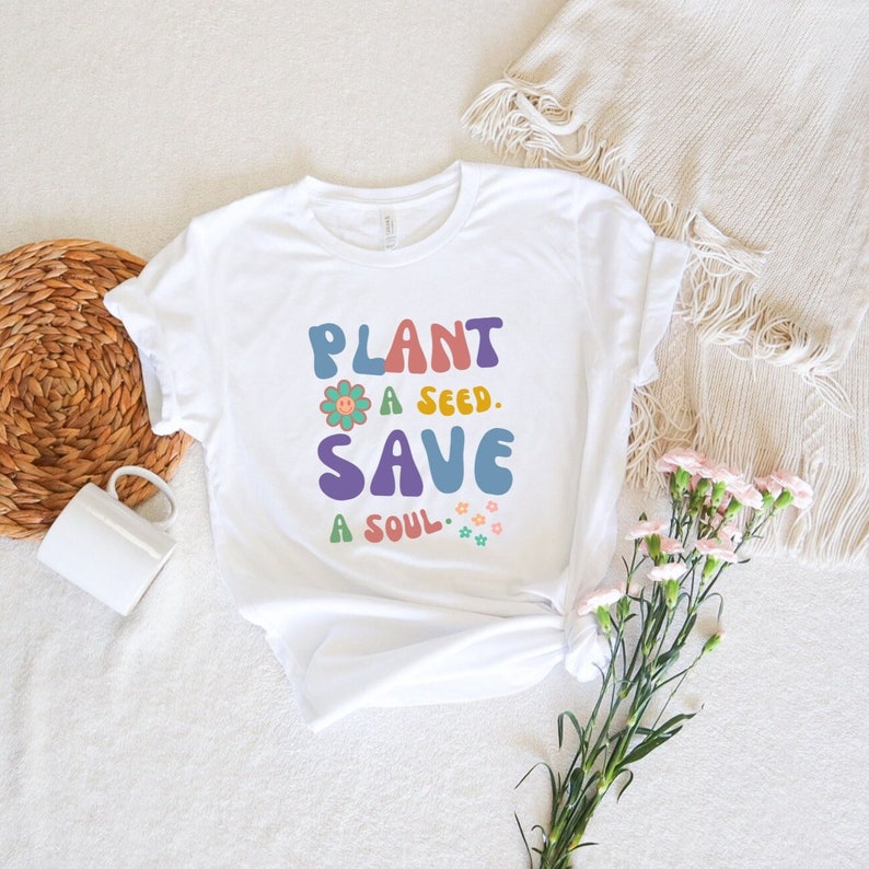 Plant Seeds Save Souls T Shirt, Graphic Religious Tee, Mens Believer T ...