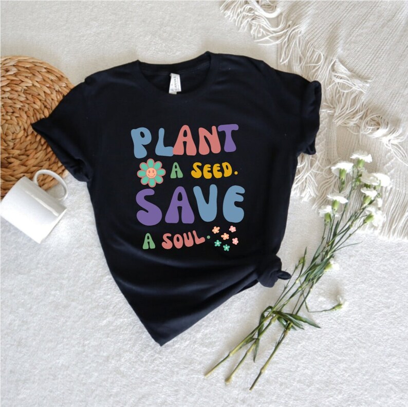 Plant Seeds Save Souls T Shirt, Graphic Religious Tee, Mens Believer T ...