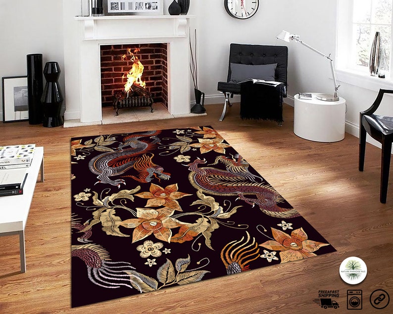 Japanese Rug Japan Themed Rug Pattern Rugpopular Rugthemed Etsy