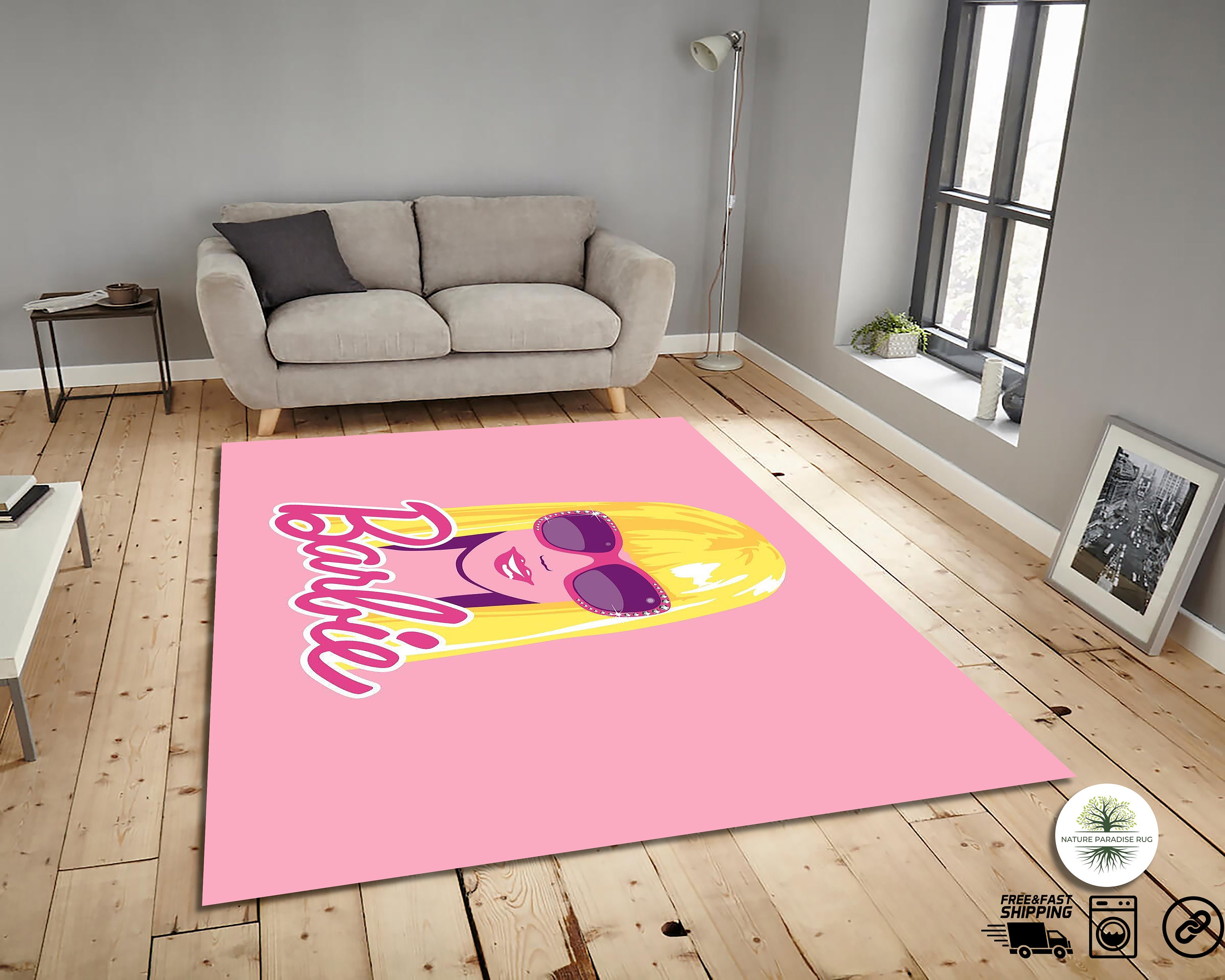 Barbie Area Rug / Barbie Fashion / Pink Lip Carpet / Baby Room Etsy