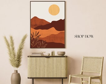 Desert Sunset Trio: Warmth and Serenity - Digital Download Wall Art 3 Prints