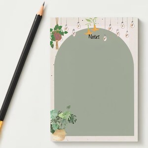 Plant Hanger Notes notepad | Post-it® Note Pad, Green Arch Botanical Stationery