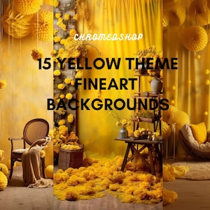 15 Yellow theme fineart backgrounds, photography backdrops