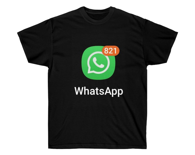 icono WhatsApp/Unisex Ultra Cotton Tee/ black color