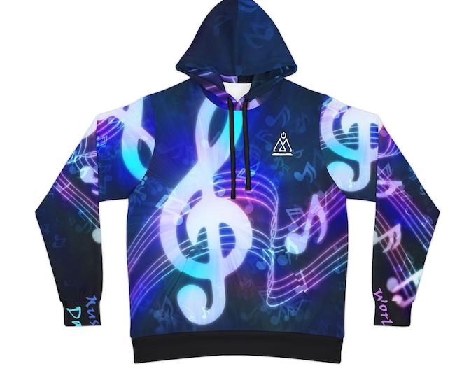 Dj.s- collection/ urban style/ Athletic Hoodie (AOP) note music