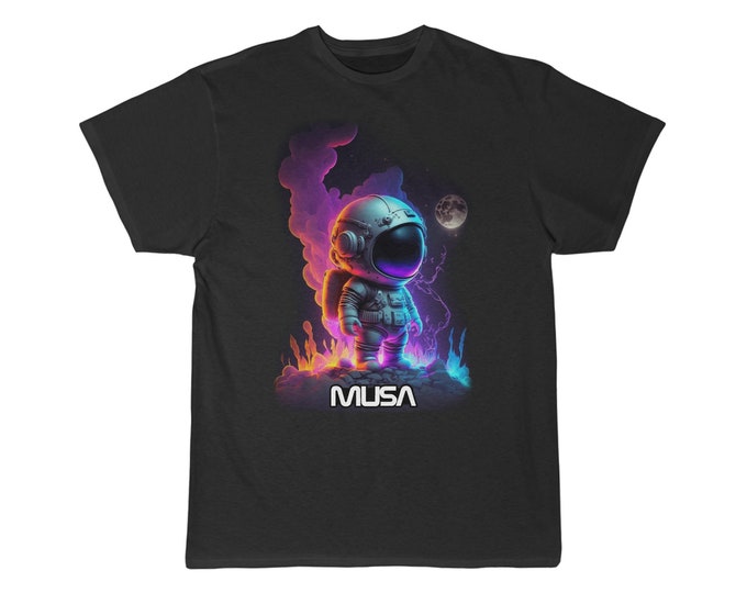 Astronaut boy/ Men's Short Sleeve tee/ t-shirt black