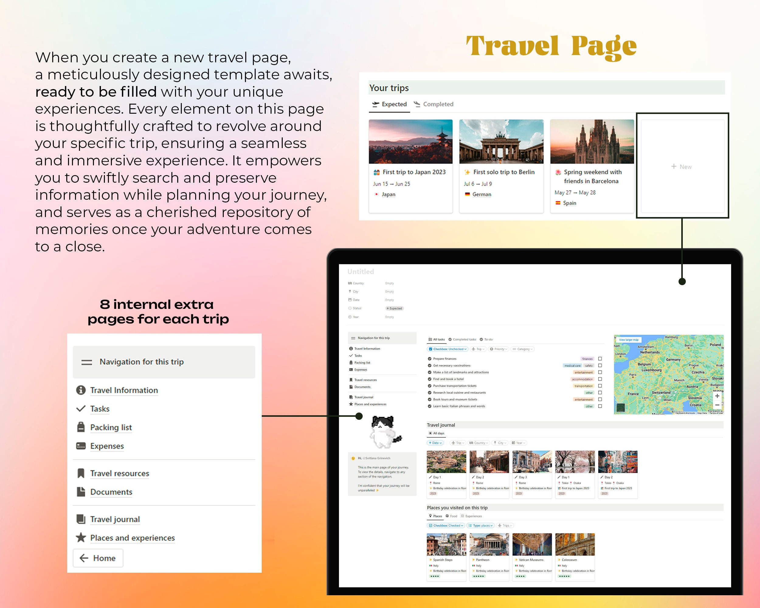 Travel Planner Notion Template Notion Itinerary Template Travel Travel Planner Notion Template Notion Itinerary Template Travel