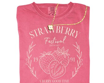 Vintage Strawberry Festival Shirt: Cottagecore Comfort Colors Tee