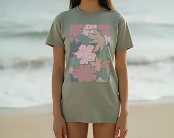 Camiseta floral Boho Daisy: Camiseta de jardín de flores silvestres con colores cómodos