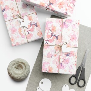 Sakura Branch Flowers floral Gift Wrap Papers for birthday holiday or mothers day!