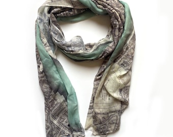 London Vintage Map Scarf