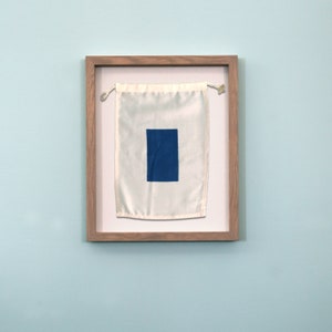 Letter &quot;S&quot; Nautical Flag in Glass-Free Shadow Box Frame