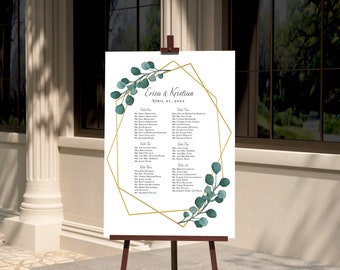 Classic Wedding Place Card Sign, Minimalist Design, Party Decor. Personalized Print ***DIGITAL ONLY***