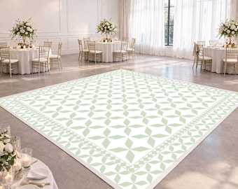 Sage Tile Dance Floor | Green Wedding Floor Decal | Modern Event Design | Custom Digital File