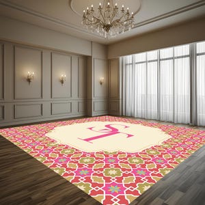 Design marocain | Mariage indien | Motifs de sol | Monogramme de mariage | Conception de piste de danse pour mariage | Conception numérique uniquement