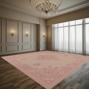 Motif de sol filaire rose | Wrap numérique pour piste de danse | Motif de tapis d'inspiration indienne | Décoration de mariage | Dimensionnement personnalisé disponible
