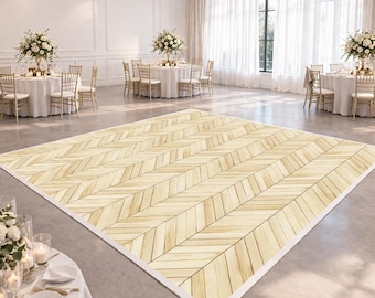 Natuurlijk houten ontwerp dansvloer met visgraatmotief | Bruiloftsreceptie | Sticker houten vloer | Rustiek evenementdecor | Digitaal bestand