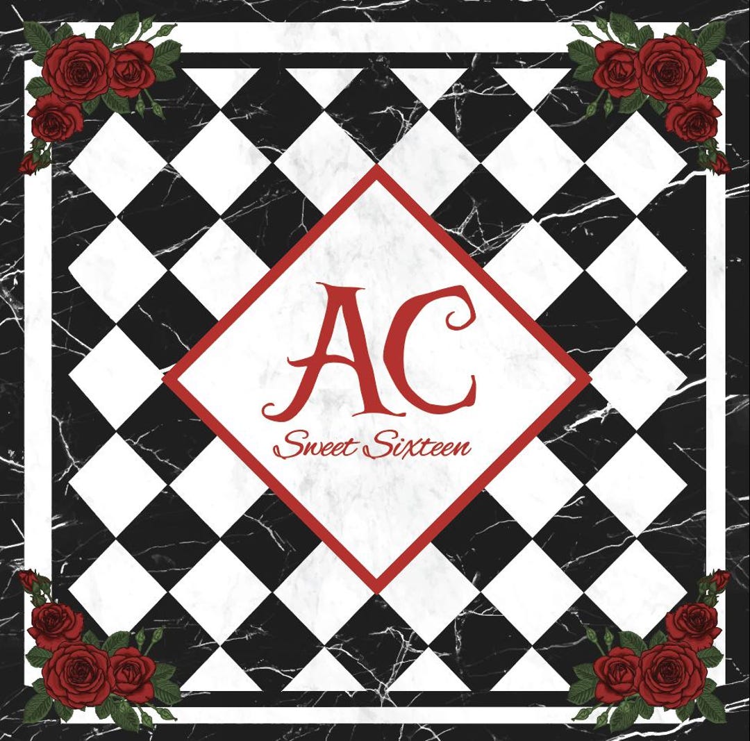 Dance Floor Design | Wonderland Mad Hatter Checkered | Print-ready ...