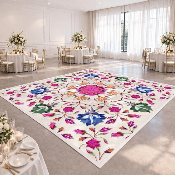 Dance Floor Design | Floral Marble Pattern | Print-Ready Digital File