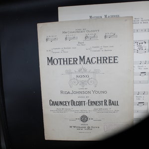 Vintage Sheet Music: "Mother Machree"